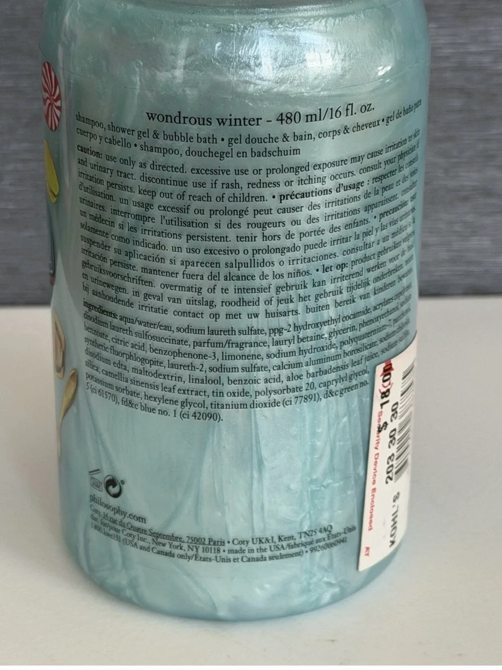Philosophy Wondrous Winter Shampoo Shower Gel & Bubble Bath 16 oz - New Sealed!
